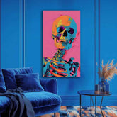 Immagine NEON SKELETON su tela | Dettagli in acrilico